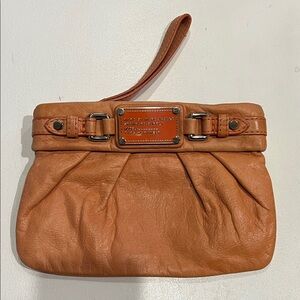 Marc by Marc Jacobs Clutch Bag orange Leather Mini Party Purse Plaque vintage